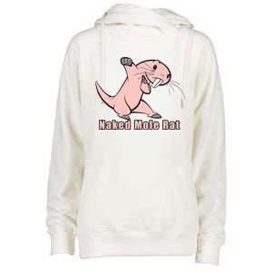 Naked Mole Rat With Life Womens Funnel Neck Pullover Hood