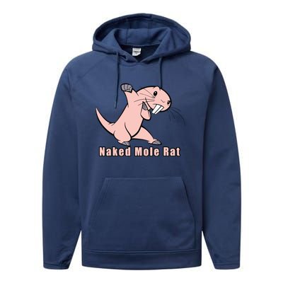 Naked Mole Rat With Life Performance Fleece Hoodie