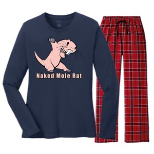 Naked Mole Rat With Life Women's Long Sleeve Flannel Pajama Set 