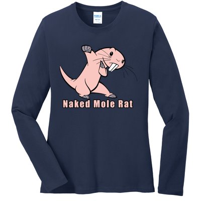 Naked Mole Rat With Life Ladies Long Sleeve Shirt