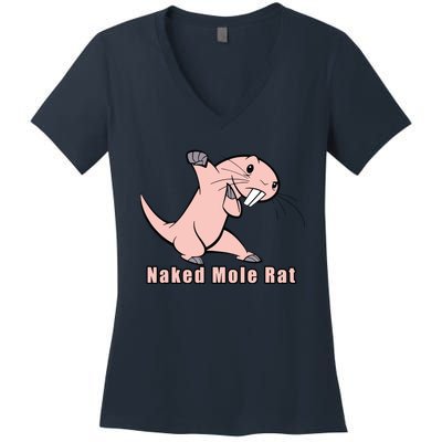 Naked Mole Rat With Life Women's V-Neck T-Shirt