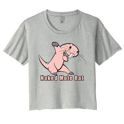 Naked Mole Rat With Life Women's Crop Top Tee