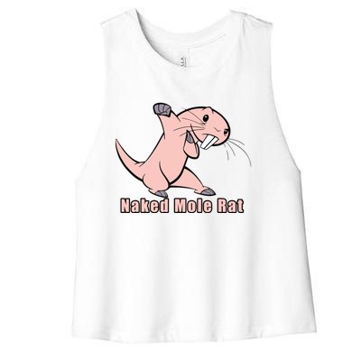 Naked Mole Rat With Life Women's Racerback Cropped Tank