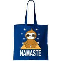 Namaste Meditating Sloth Yoga Namaste Gift Tote Bag