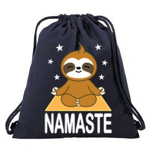 Namaste Meditating Sloth Yoga Namaste Gift Drawstring Bag