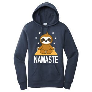 Namaste Meditating Sloth Yoga Namaste Gift Women's Pullover Hoodie