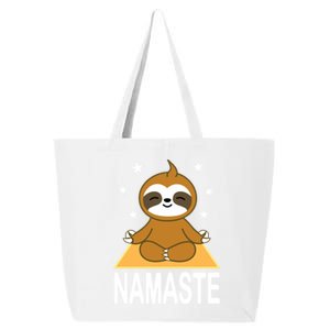 Namaste Meditating Sloth Yoga Namaste Gift 25L Jumbo Tote