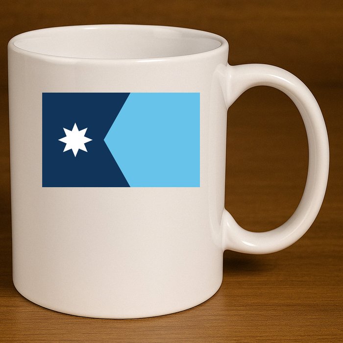 New Minnesota State Flag 11oz C Handle Ceramic Mug