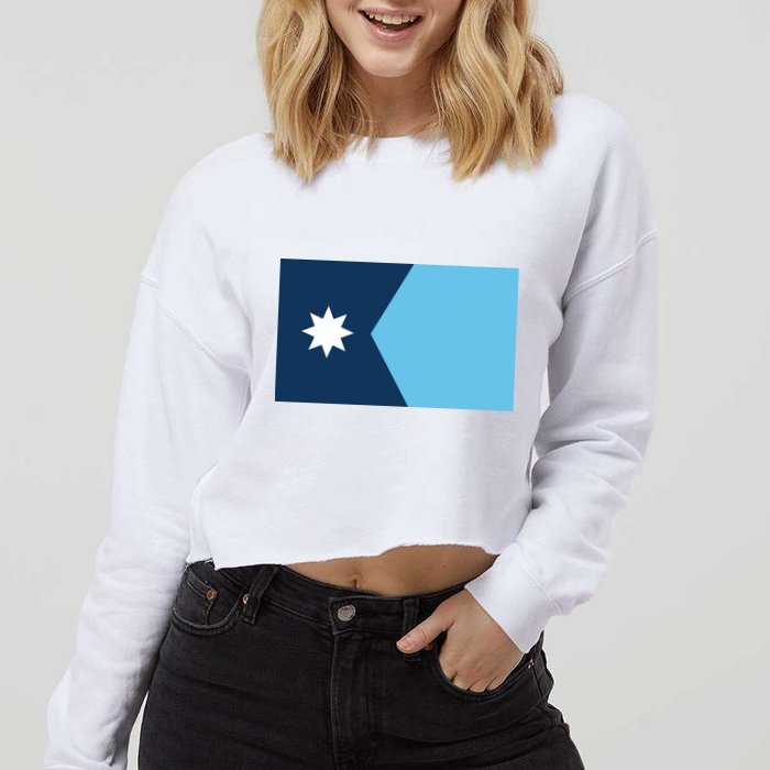 New Minnesota State Flag Cropped Pullover Crew