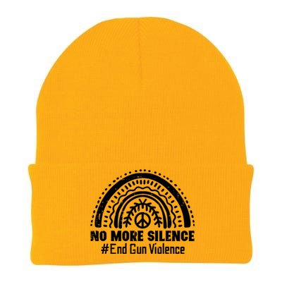 No More Silence End Gun Violence Awareness Month Orange Knit Cap Winter Beanie