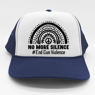 No More Silence End Gun Violence Awareness Month Orange Trucker Hat