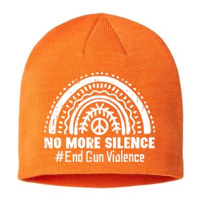 No More Silence End Gun Violence Awareness Month Orange Sustainable Beanie