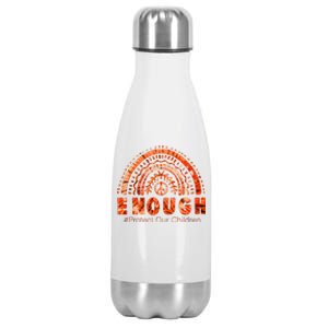 No More Silence End Gun Violence Awareness Month We Wear Orange Stainless Steel Insulated Water Bottle