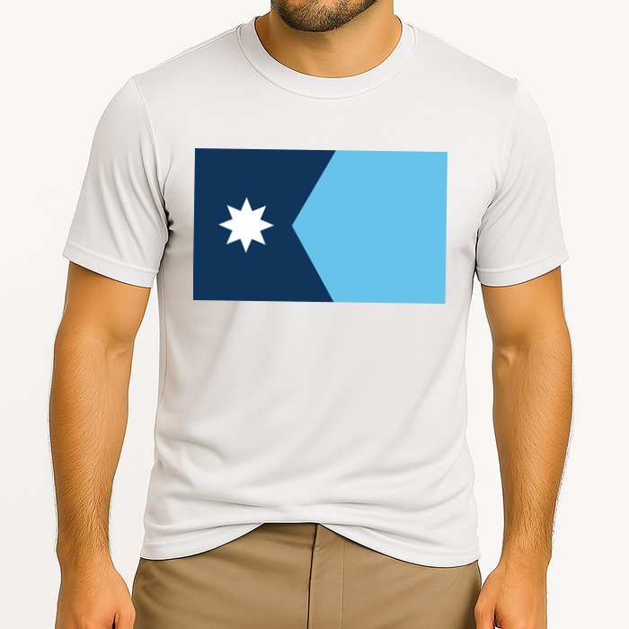 New Minnesota State Flag // 2024 Flag North Star Cooling Performance Crew T-Shirt