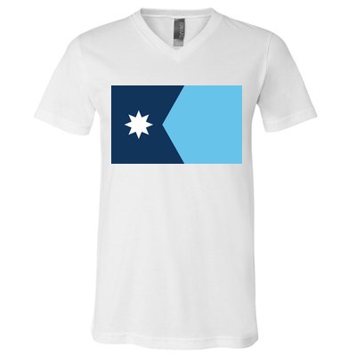 New Minnesota State Flag // 2024 Flag North Star V-Neck T-Shirt