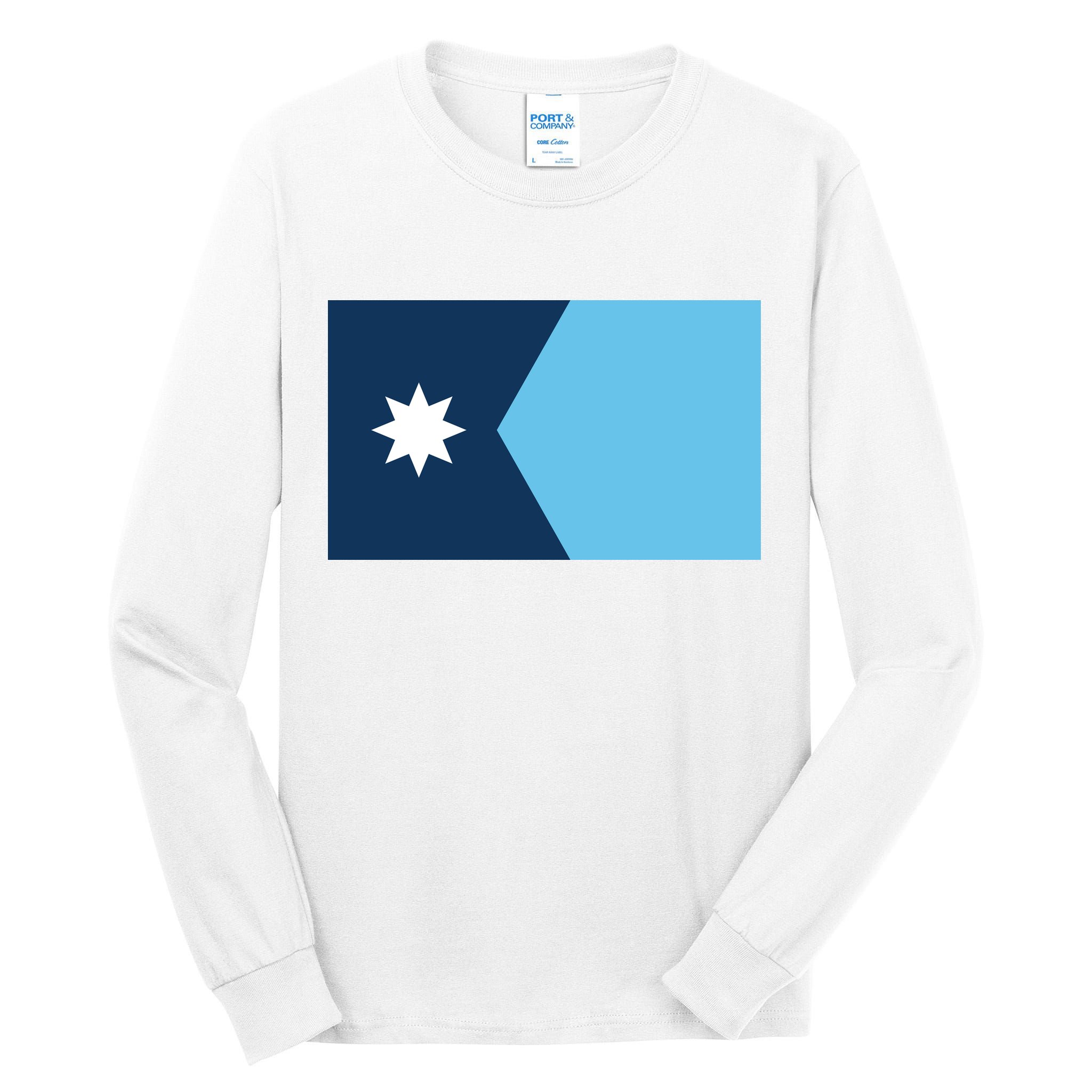 New Minnesota State Flag // 2024 Flag North Star Tall Long Sleeve T-Shirt