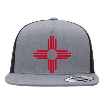 New Mexico State Flag Zia Sun Symbol Albuquerque Santa Fe Flat Bill Trucker Hat