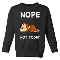 Nope Monkey Sleeping Sleep Pajama Nightgown  Toddler Sweatshirt