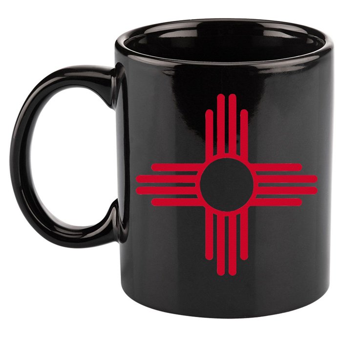 NEW MEXICO STATE FLAG ZIA SUN SYMBOL ALBUQUERQUE SANTA FE 11oz C Handle Ceramic Mug