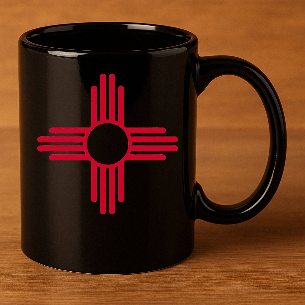 NEW MEXICO STATE FLAG ZIA SUN SYMBOL ALBUQUERQUE SANTA FE 11oz C Handle Ceramic Mug