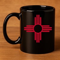 NEW MEXICO STATE FLAG ZIA SUN SYMBOL ALBUQUERQUE SANTA FE 11oz C Handle Ceramic Mug