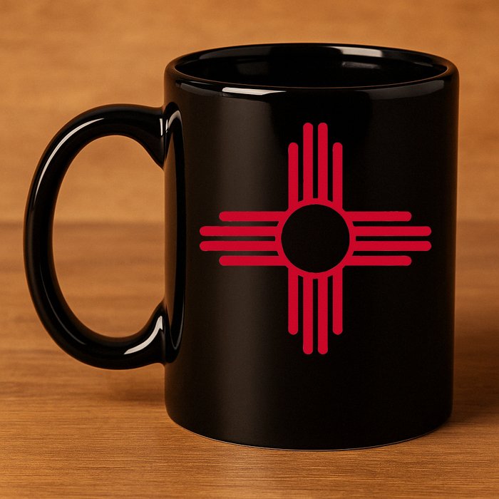 NEW MEXICO STATE FLAG ZIA SUN SYMBOL ALBUQUERQUE SANTA FE 11oz C Handle Ceramic Mug