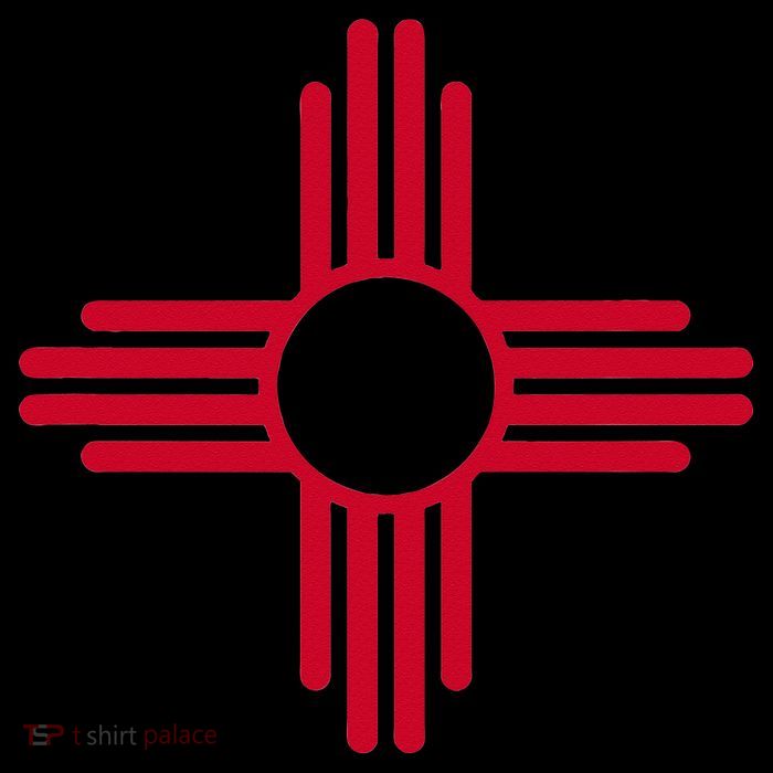 NEW MEXICO STATE FLAG ZIA SUN SYMBOL ALBUQUERQUE SANTA FE Women's V-Neck T-Shirt