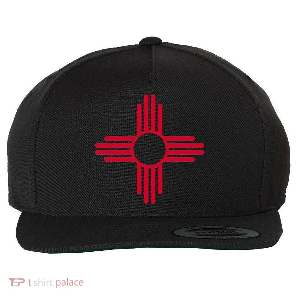 NEW MEXICO STATE FLAG ZIA SUN SYMBOL ALBUQUERQUE SANTA FE Wool Snapback Cap