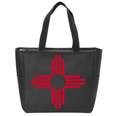 NEW MEXICO STATE FLAG ZIA SUN SYMBOL ALBUQUERQUE SANTA FE Zip Tote Bag