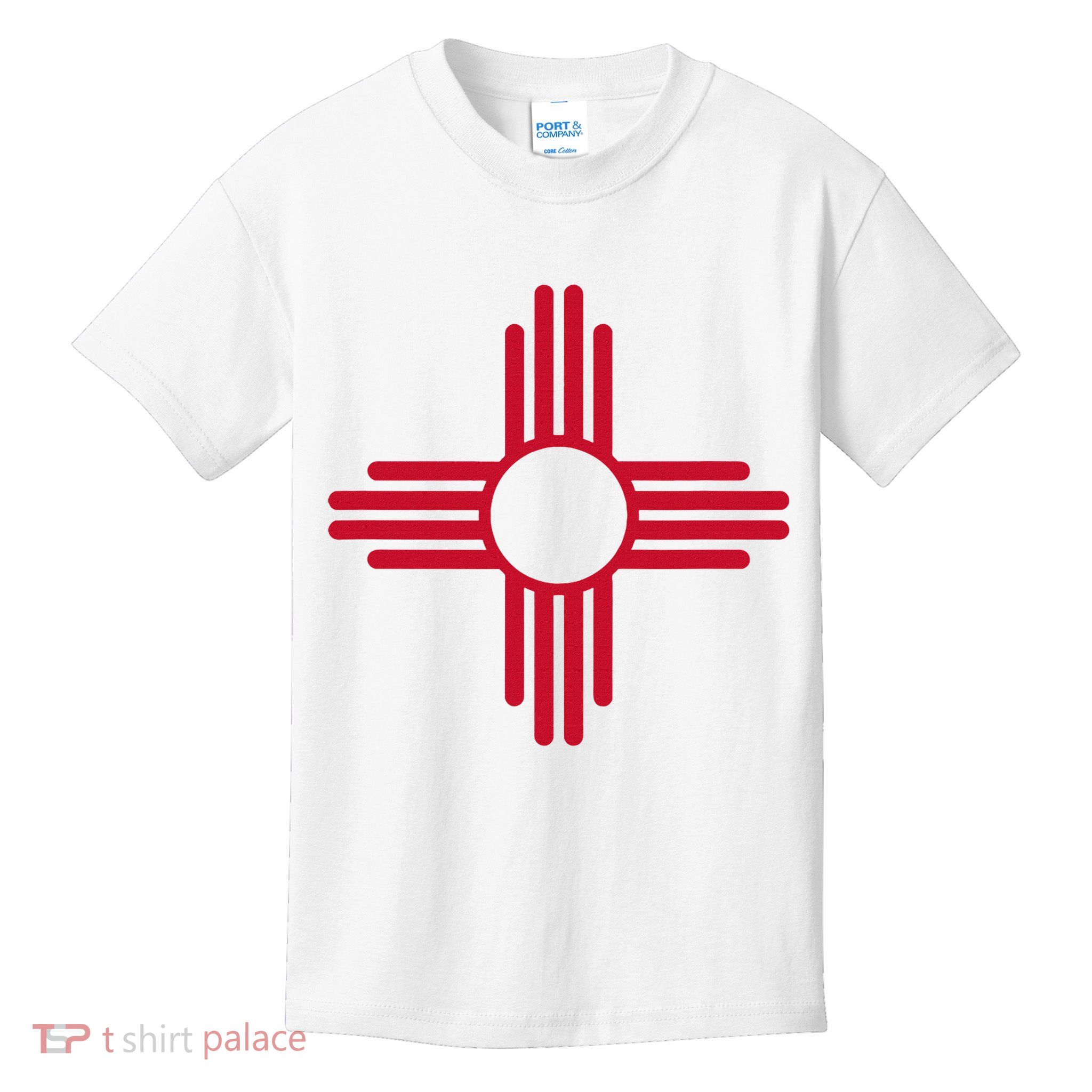 New Mexico State Flag Zia Sun Symbol Albuquerque Santa Fe Kids T-Shirt