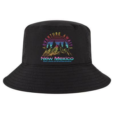 New Mexico State Retro Vintage Outdoors & NM Mountains Cool Comfort Performance Bucket Hat