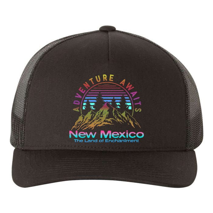 New Mexico State Retro Vintage Outdoors & NM Mountains Yupoong Adult 5-Panel Trucker Hat