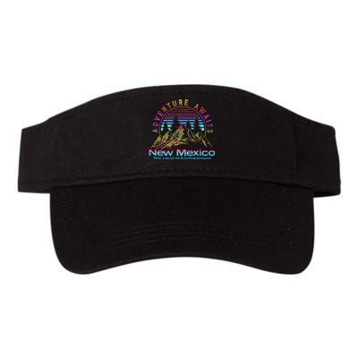 New Mexico State Retro Vintage Outdoors & NM Mountains Valucap Bio-Washed Visor