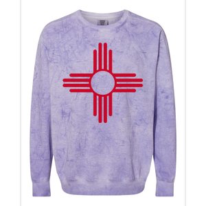 New Mexico State Flag Zia Sun Symbol Colorblast Crewneck Sweatshirt