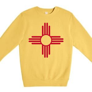 New Mexico State Flag Zia Sun Symbol Premium Crewneck Sweatshirt