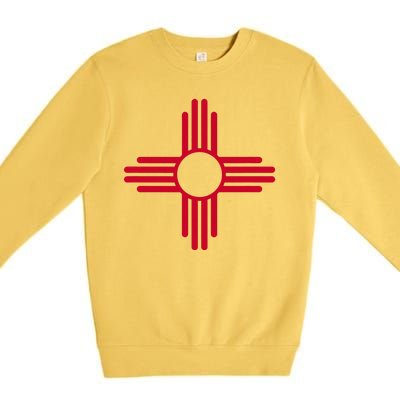 New Mexico State Flag Zia Sun Symbol Premium Crewneck Sweatshirt