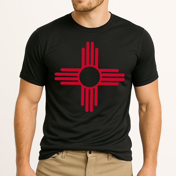 New Mexico State Flag Zia Sun Symbol Cooling Performance Crew T-Shirt