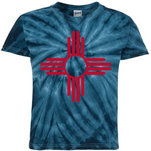 New Mexico State Flag Zia Sun Symbol Kids Tie-Dye T-Shirt