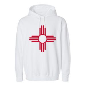 New Mexico State Flag Zia Sun Symbol Garment-Dyed Fleece Hoodie