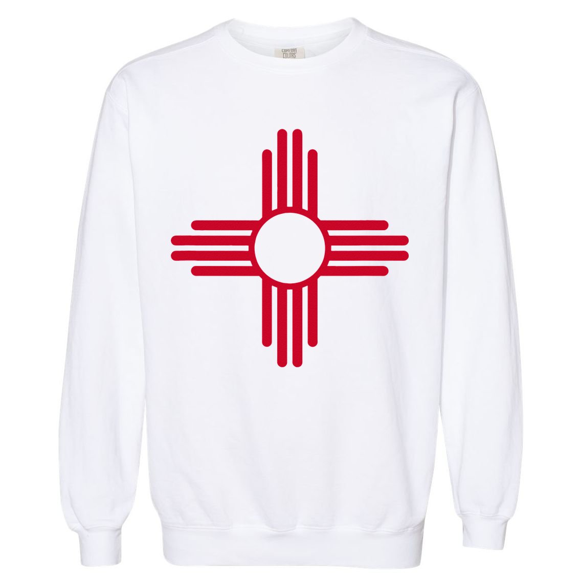 New Mexico State Flag Zia Sun Symbol Garment-Dyed Sweatshirt