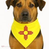 New Mexico State Flag Zia Sun Symbol USA-Made Doggie Bandana
