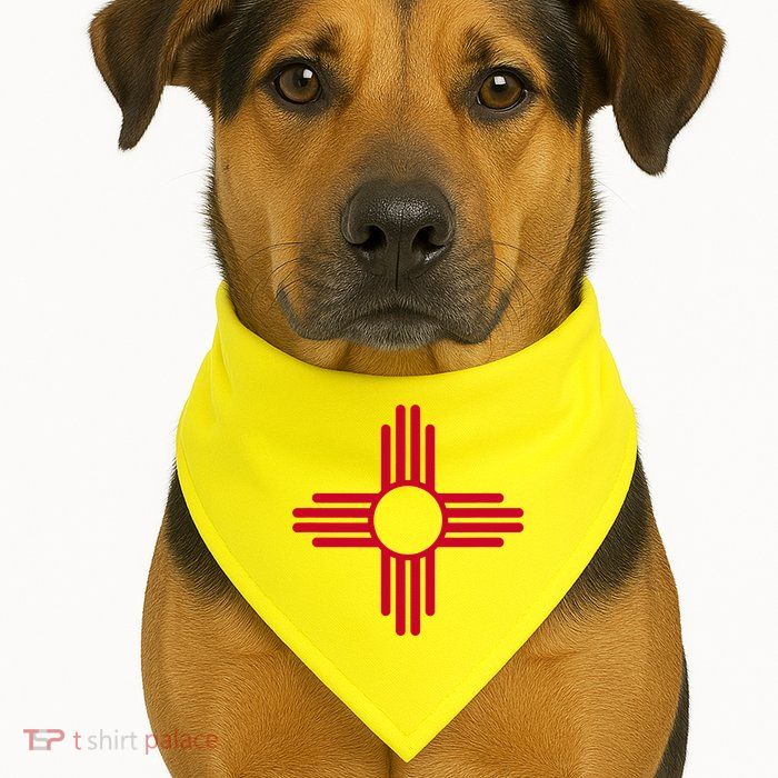 New Mexico State Flag Zia Sun Symbol USA-Made Doggie Bandana