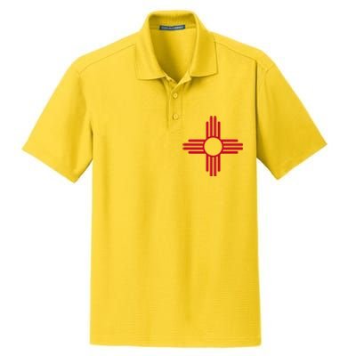 New Mexico State Flag Zia Sun Symbol Dry Zone Grid Polo