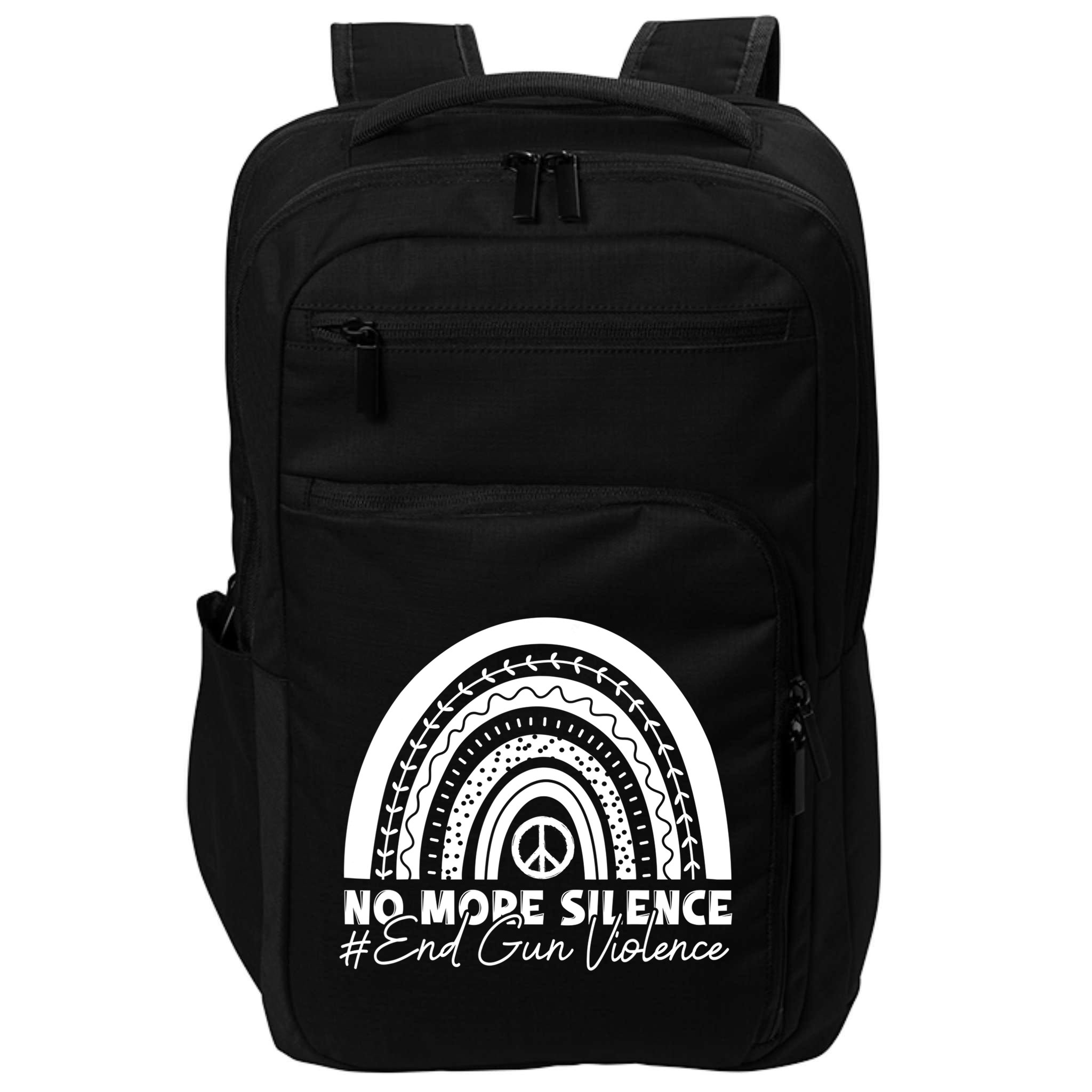 No More Silence End Gun Violence Awareness Day Wear Orange Impact Tech Backpack