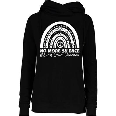 No More Silence End Gun Violence Awareness Day Wear Orange Womens Funnel Neck Pullover Hood