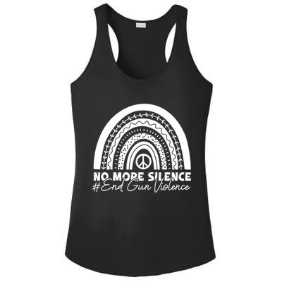 No More Silence End Gun Violence Awareness Day Wear Orange Ladies PosiCharge Competitor Racerback Tank