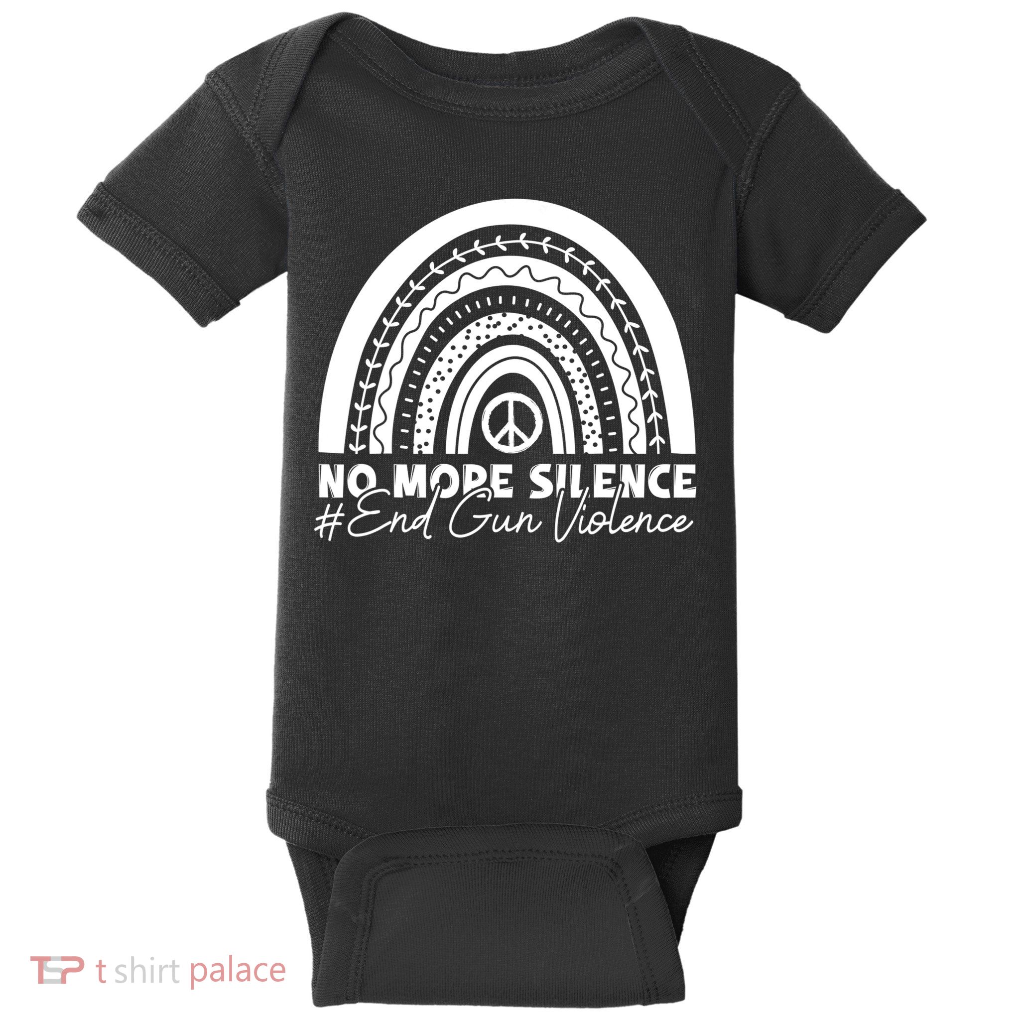 No More Silence End Gun Violence Awareness Day Wear Orange Baby Bodysuit