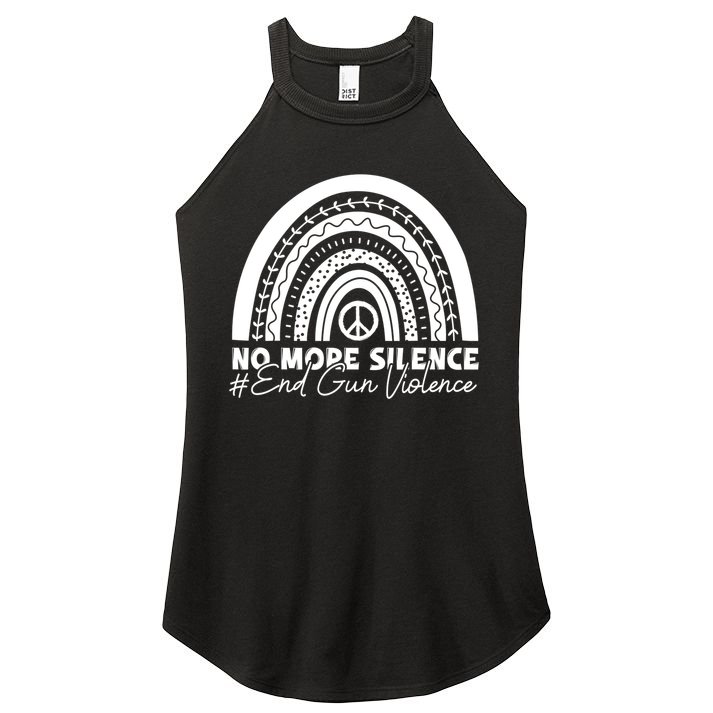 No More Silence End Gun Violence Awareness Day Wear Orange Women's Perfect Tri Rocker Tank