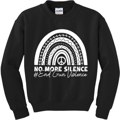 No More Silence End Gun Violence Awareness Day Wear Orange Kids Sweatshirt