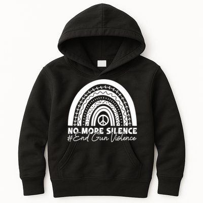 No More Silence End Gun Violence Awareness Day Wear Orange Kids Hoodie